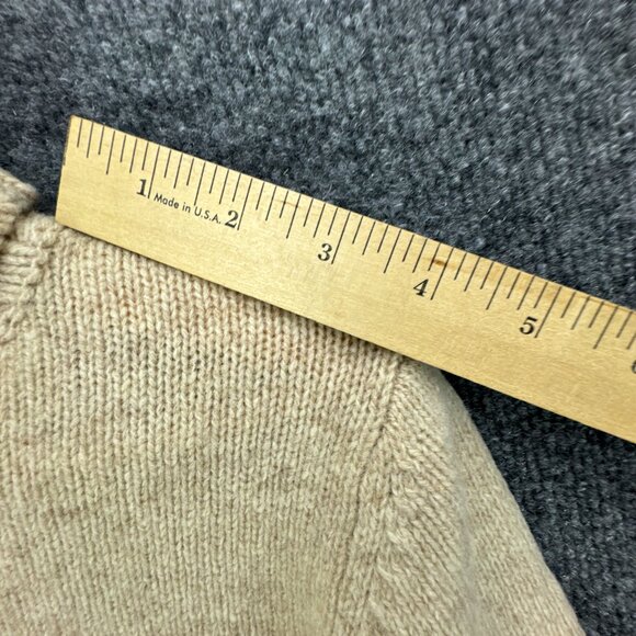 **SOLD**Vtg J Crew Sweater Womens Large Wool Turtleneck Cropped Beige - Picture 13 of 15